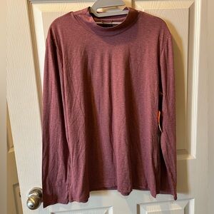 Bass Outdoor Large Women’s Maroon Long Sleeve Mock Turtleneck Top NWT